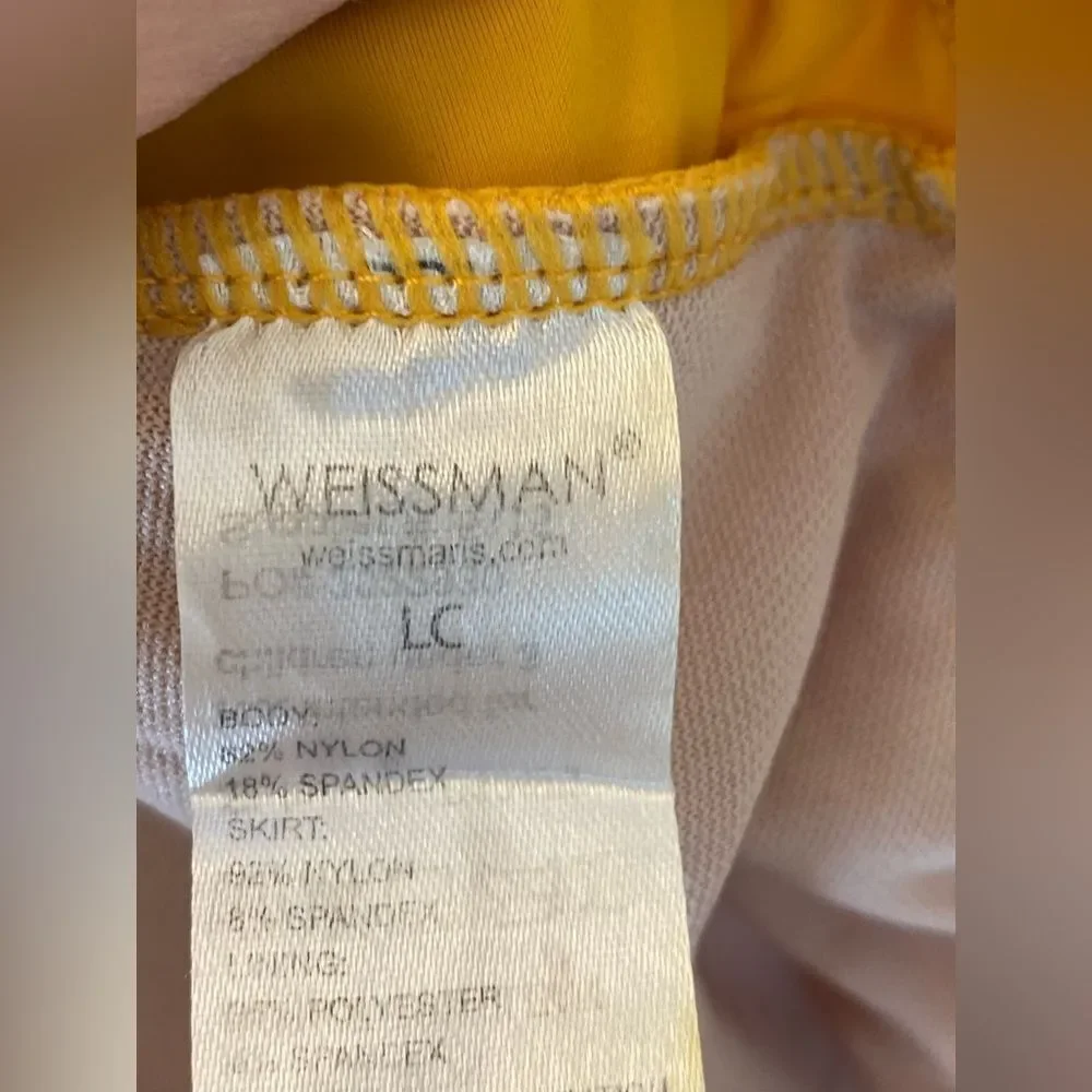 WEISSMAN Elite Dance costume yellow Ruched maxi Dress Mesh Skirt D10470 LC child